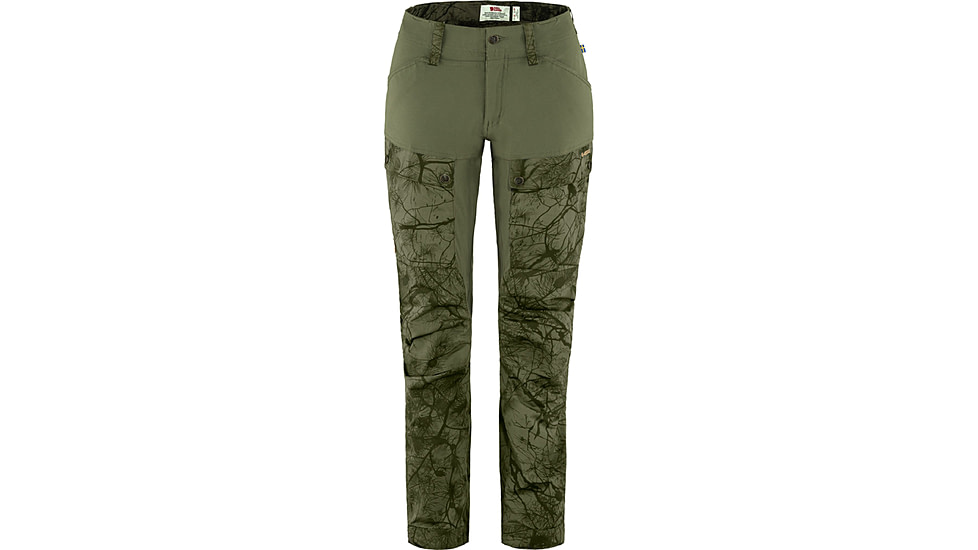 Fjallraven Keb Trousers Curved - Womens, Regular Inseam, Green Camo/Laurel Green, 36/Regular, F86705-626-625-36/R