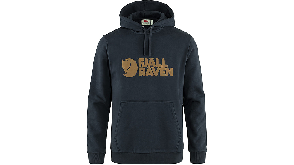 Fjallraven Logo Hoodie - Mens, Dark Navy, Medium, F84144-555-M