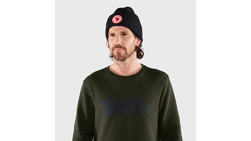Fjallraven Logo Sweater - Mens, Deep Forest, Medium, F84142-662-M