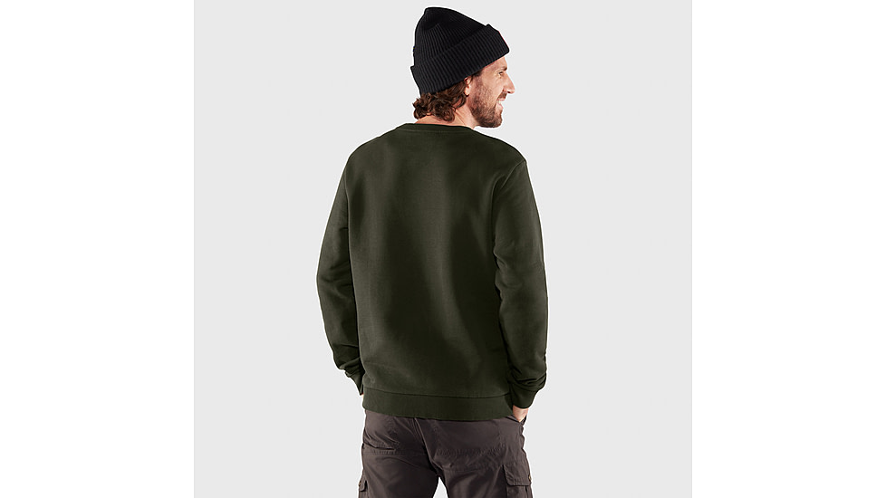 Fjallraven Logo Sweater - Mens, Deep Forest, Medium, F84142-662-M