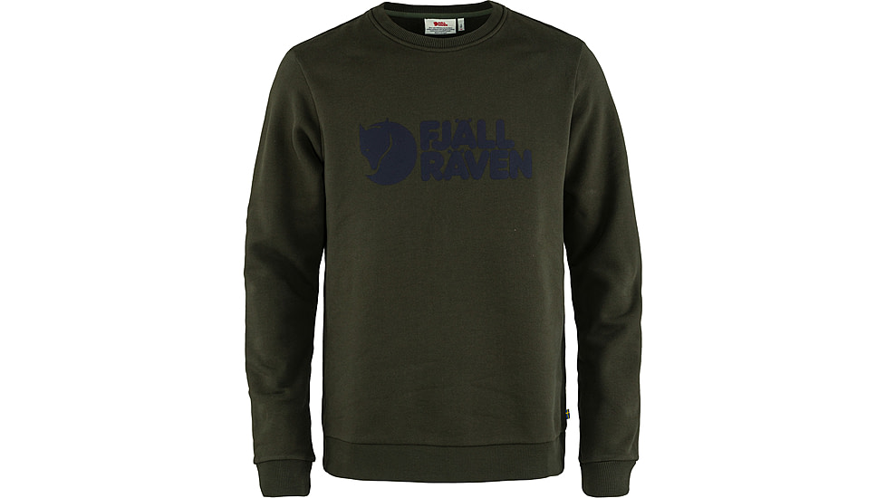 Fjallraven Logo Sweater - Mens, Deep Forest, Medium, F84142-662-M