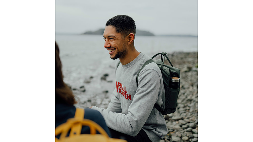 Fjallraven Logo Sweater - Mens, Grey-Melange, 2XL, F84142-020-999-XXL