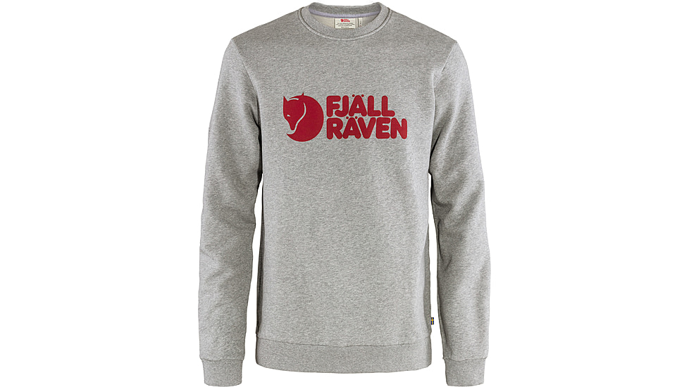 Fjallraven Logo Sweater - Mens, Grey-Melange, 2XL, F84142-020-999-XXL