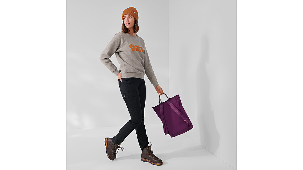 Fjallraven Logo Sweater - Womens, Grey-Melange, Extra Large, F84143-020-999-XL