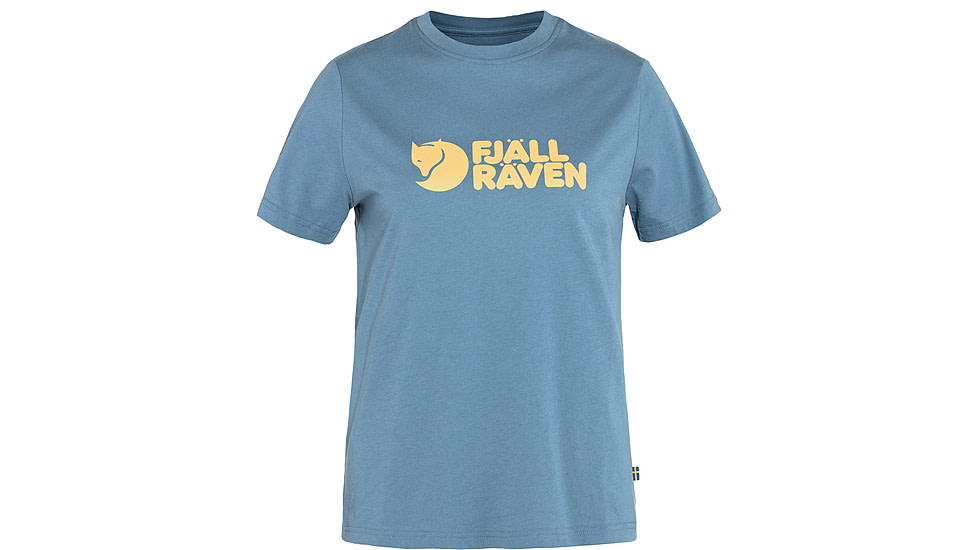 Fjallraven Logo Tee - Womens, Dawn Blue, Large, F87146-543-L