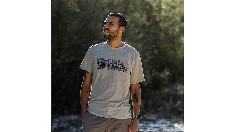 Fjallraven Lush Logo T-Shirt - Mens, Fossil, Small, F12600219-118-S