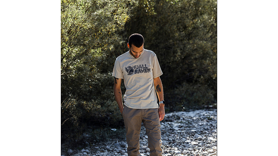 Fjallraven Lush Logo T-Shirt - Mens, Fossil, Small, F12600219-118-S