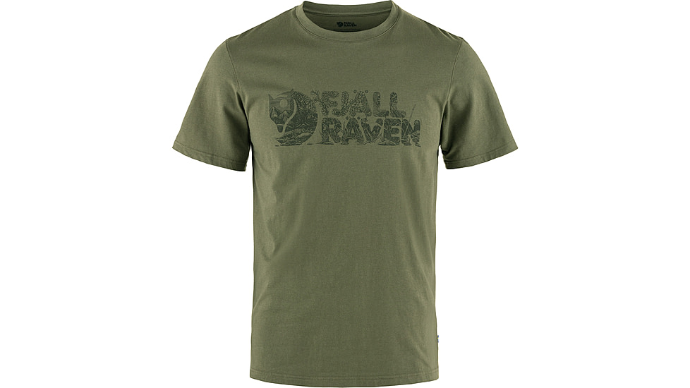 Fjallraven Lush Logo T-Shirt - Mens, Laurel Green, Medium, F12600219-625-M