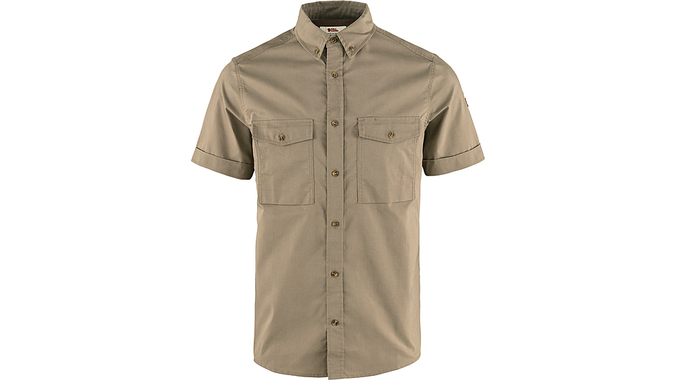 Fjallraven Ovik Air Stretch Short Sleeve Shirt - Mens, Suede Brown, Small, F12600213-244-S