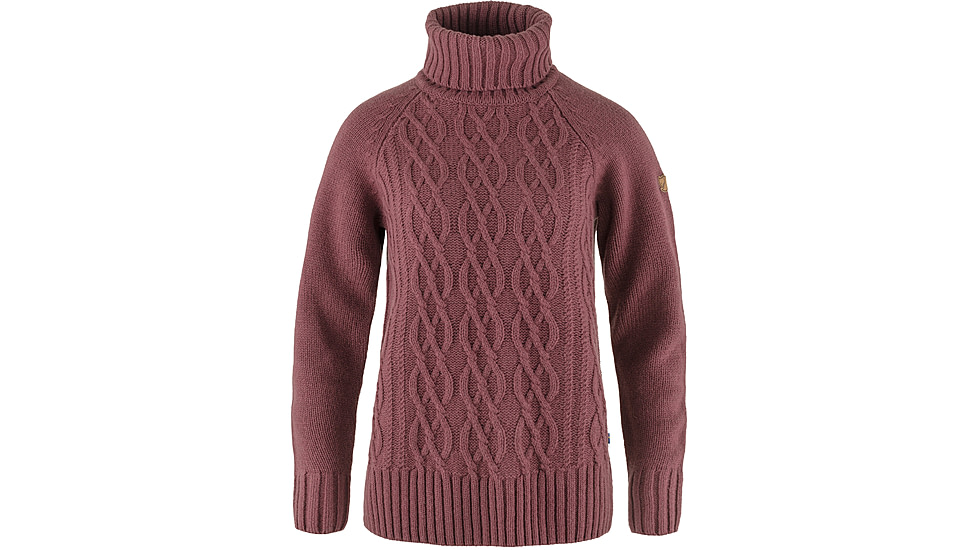 Fjallraven Ovik Cable Knit Roller Neck - Womens, Small, Mesa Purple, F84793-410-S