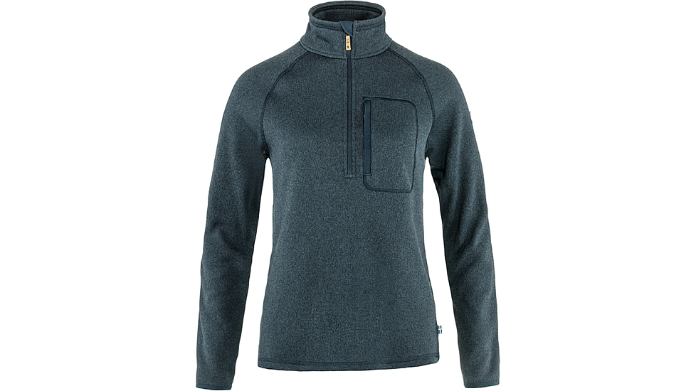 Fjallraven Ovik Fleece Half Zip - Womens, Navy, Large, F87155-560-L