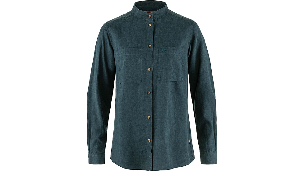 Fjallraven Ovik Hemp Shirt Long Sleeve - Women's, Mountain Blue, Extra Small, F14600149-570-XS