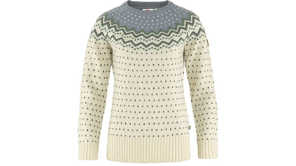 Fjallraven Ovik Knit Sweater - Womens, Chalk White-Flint Grey, Medium, F89941-113-055-M