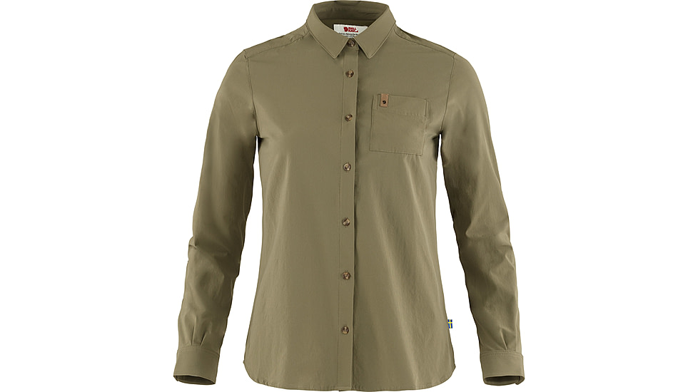 Fjallraven Ovik Lite Long Sleeve Shirt - Womens, Green, Medium, F89980-620-M