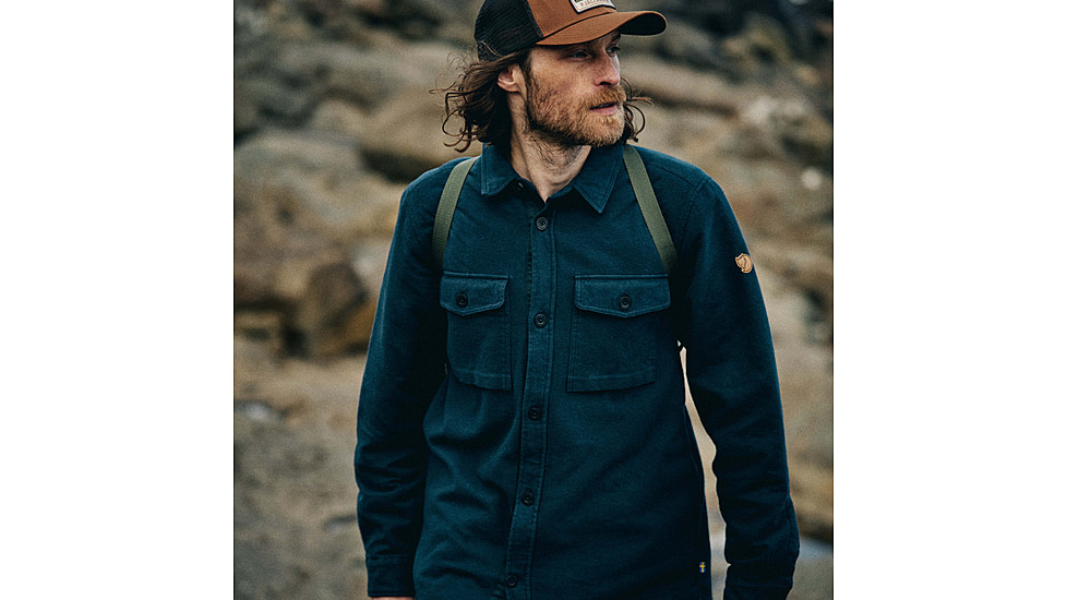 Fjallraven Ovik Lite Padded Shirt - Mens, Dark Navy-Dark Navy, Small, F87069-555-555-S