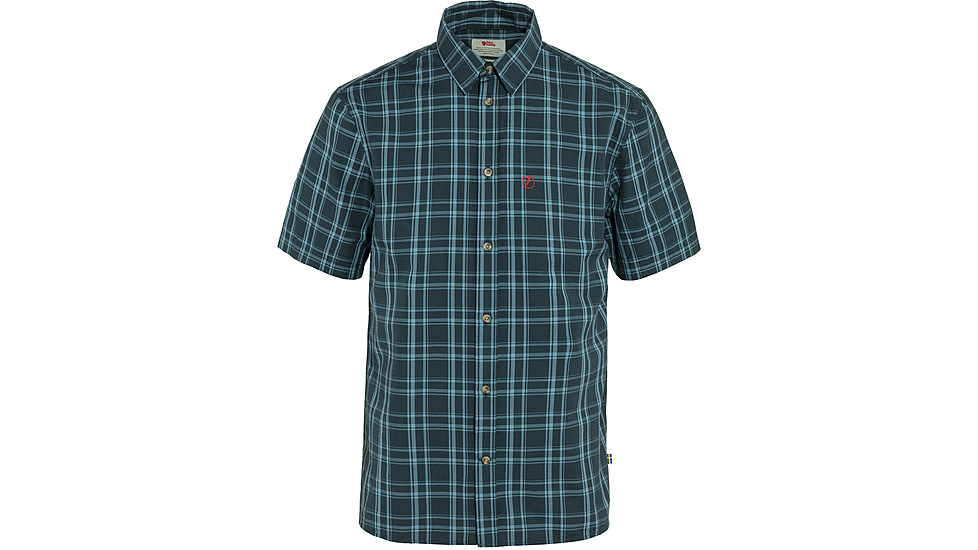 Fjallraven Ovik Lite Short Sleeve Shirt - Mens, Dark Navy/Dawn Blue, Small, F87038-555-543-S