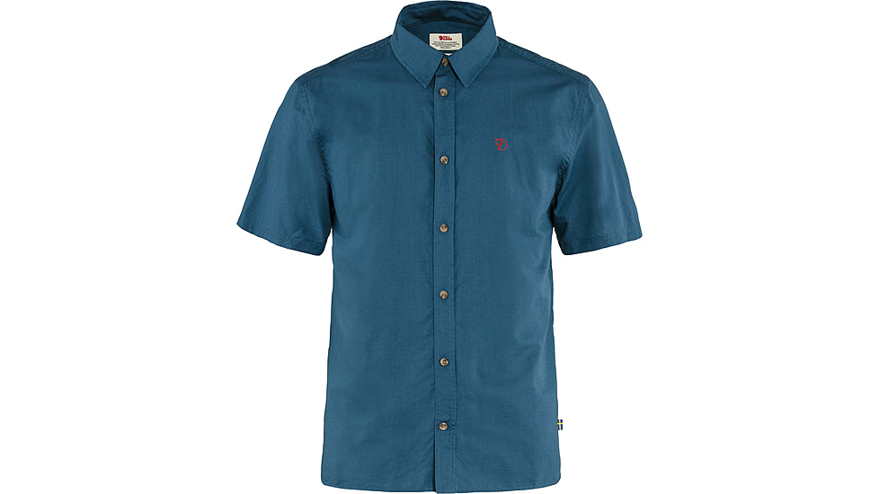 Fjallraven Ovik Lite Short Sleeve Shirt - Mens, Uncle Blue, Small, F87038-520-S