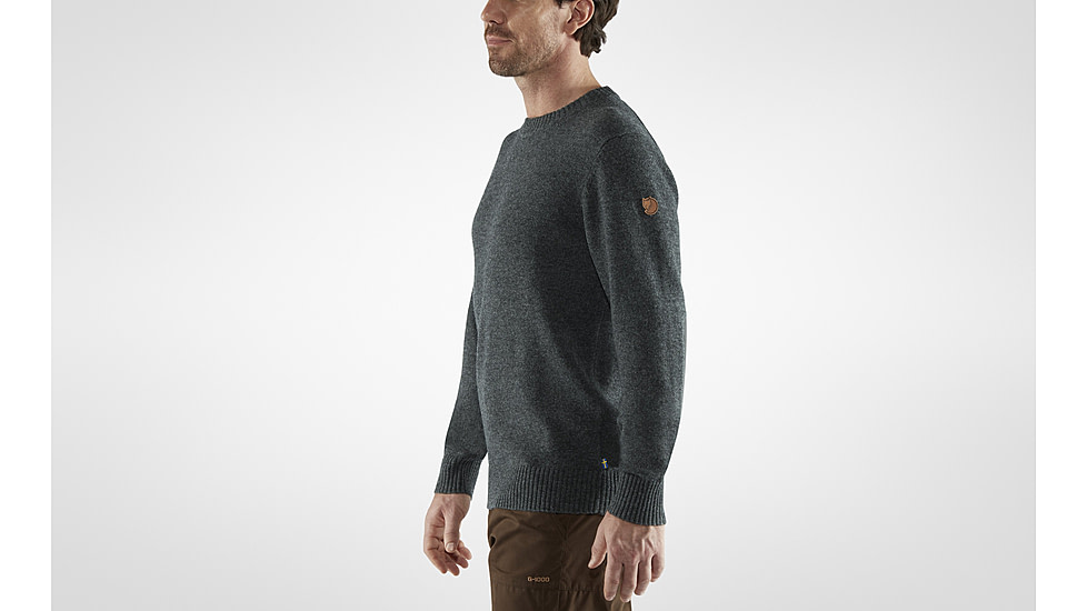 Fjallraven Ovik Round-Neck Sweater - Mens, Dark Grey, Large, F87323-030-L