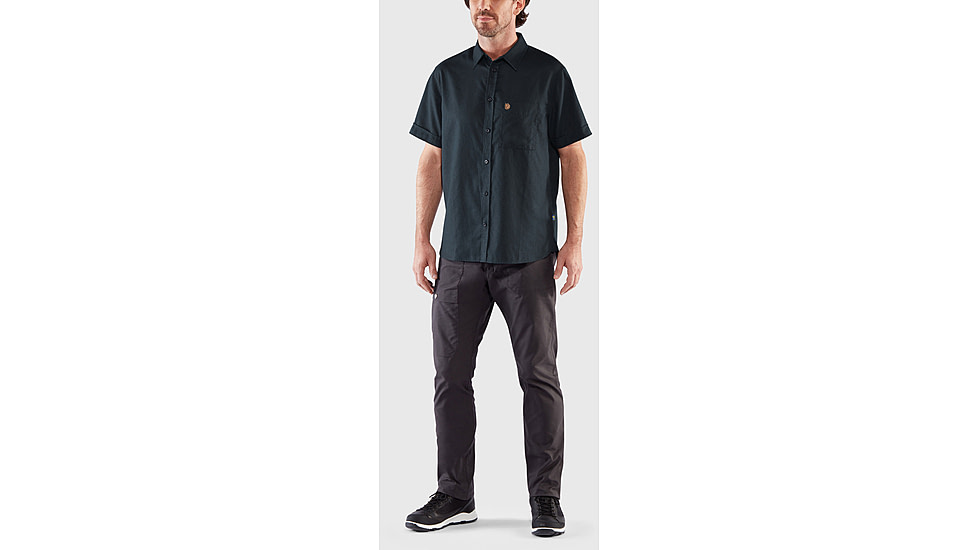 Fjallraven Ovik Travel Short Sleeve Shirt - Mens, Dark Navy, 2XL, F87039-555-XXL