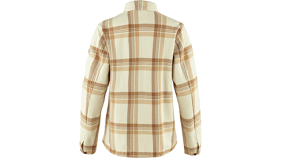 Fjallraven Singi Flannel Overshirt - Womens, Chalk White/Dune Beige, Small, F86986-113-196-S
