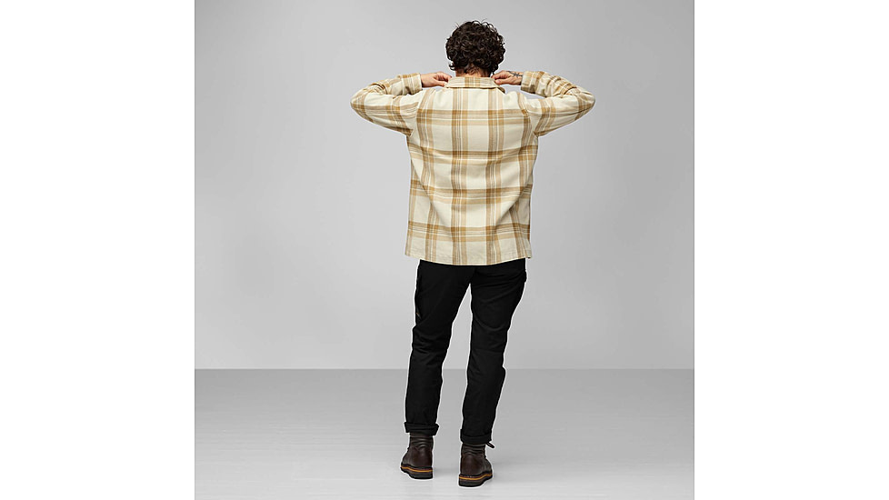Fjallraven Singi Flannel Overshirt - Womens, Chalk White/Dune Beige, Small, F86986-113-196-S
