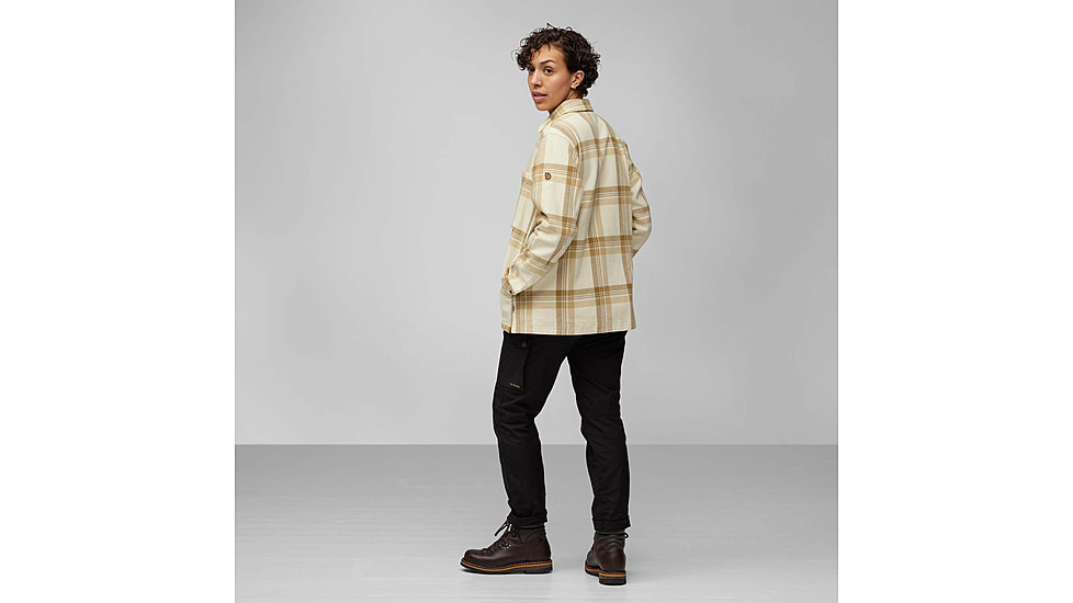 Fjallraven Singi Flannel Overshirt - Womens, Chalk White/Dune Beige, Small, F86986-113-196-S