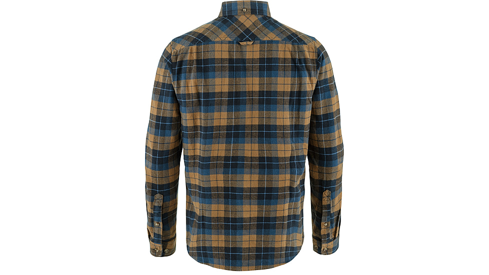 Fjallraven Singi Heavy Flannel Shirt - Mens, Dark Navy/Buckwheat Brown, Medium, F81373-555-232-M