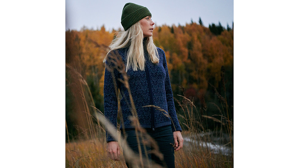 Fjallraven Snow Cardigan - Womens, Dark Navy, 2XS, F89912-555-XXS