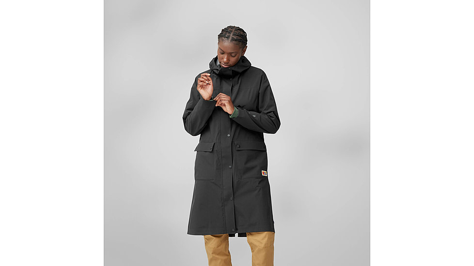 Fjallraven Vardag Rain Parka - Womens, Black, Extra Small, F14500131-550-XS