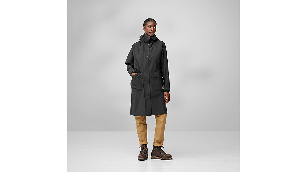 Fjallraven Vardag Rain Parka - Womens, Black, Extra Small, F14500131-550-XS