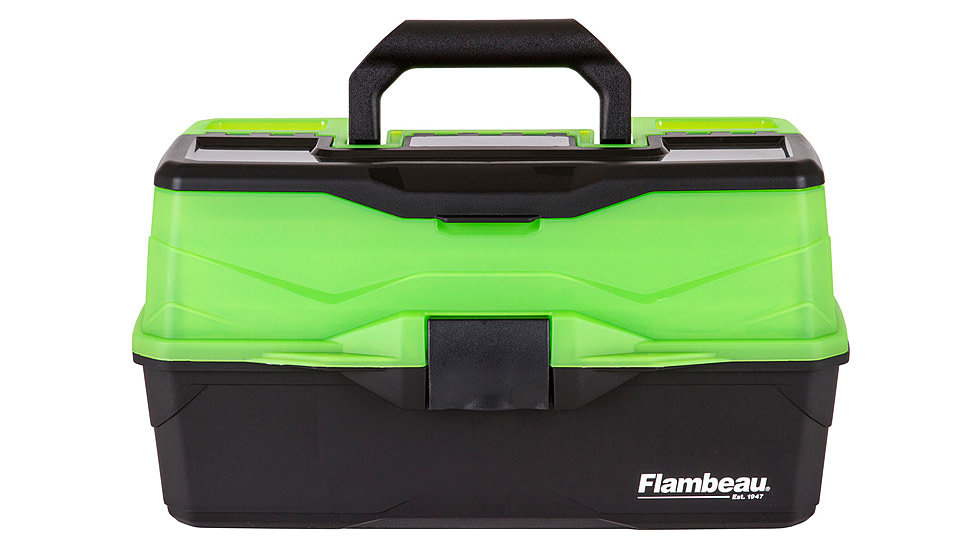Flambeau 3 Tray Classic Tackle Box, Frost Green/Black, 6383FG