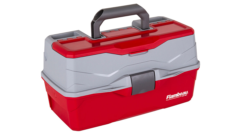 Flambeau 3 Tray Classic Tackle Box, Red/Gray, 6383TB