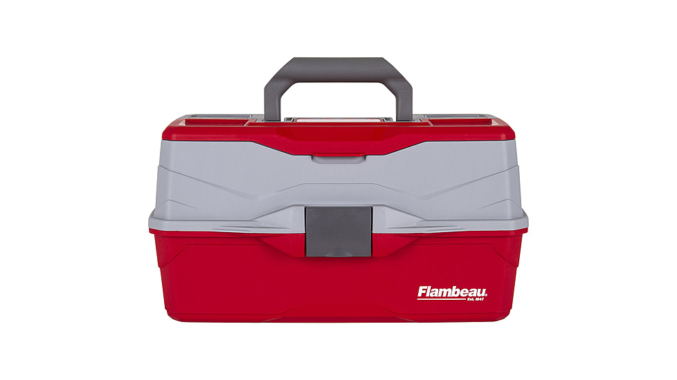 Flambeau 3 Tray Classic Tackle Box, Red/Gray, 6383TB