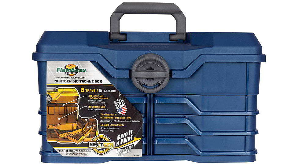 Flambeau NextGen 6/0 Large Tackle Box, Fine Metallic Blue, 660NGAB