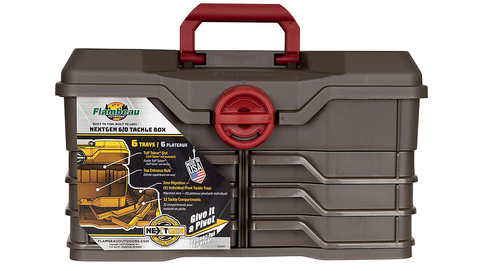 Flambeau NextGen 6/0 Large Tackle Box, Fine Metallic Coffee, 660NGAN