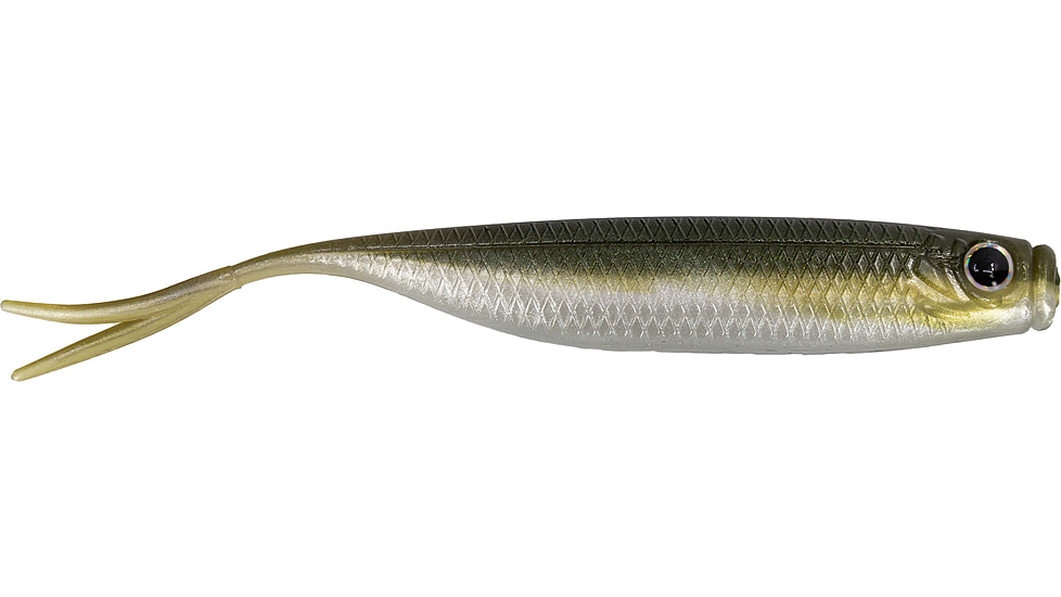 G-Ratt Baits Rocker Soft Bait, 4in, 5pk, Green &amp; Silver, RK4-004