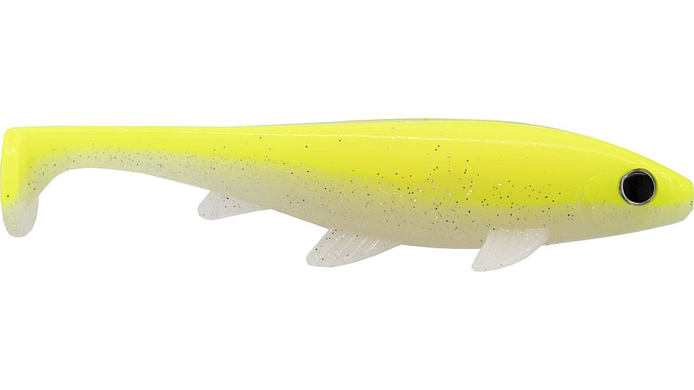 G-Ratt Baits Weedless Executioner Soft Bait, 7in, 2pk, Chartreuse Shad, WS7-005