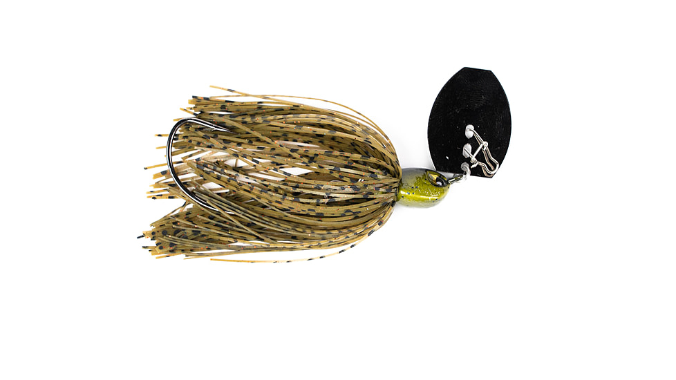 G-Ratt Weedless Vibrating Jig, Green Pumkin Red Flake, 3/8 Oz., WVJ-006