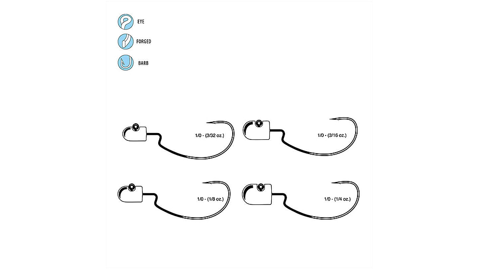 Gamakatsu Finesse Jighead Ewg Hook, 1/0-1/4, 1/0-1/4 oz, 386411-1/4