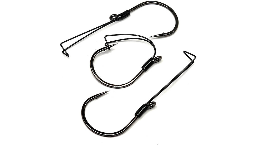 Gamakatsu Finesse Wide Gap Hook, Needle Point Ringed Eye, NS Black, Size 2, 5 per Pack, 230909