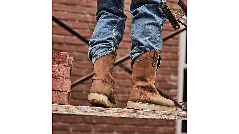 Georgia Boot Core 37 10in Waterproof Mens Pull-On Wedge Boot