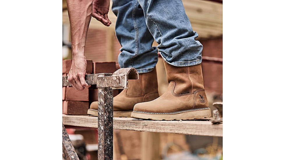 Georgia Boot Core 37 Wedge with 10in Steel Toe Mens Pull-On Work Boot