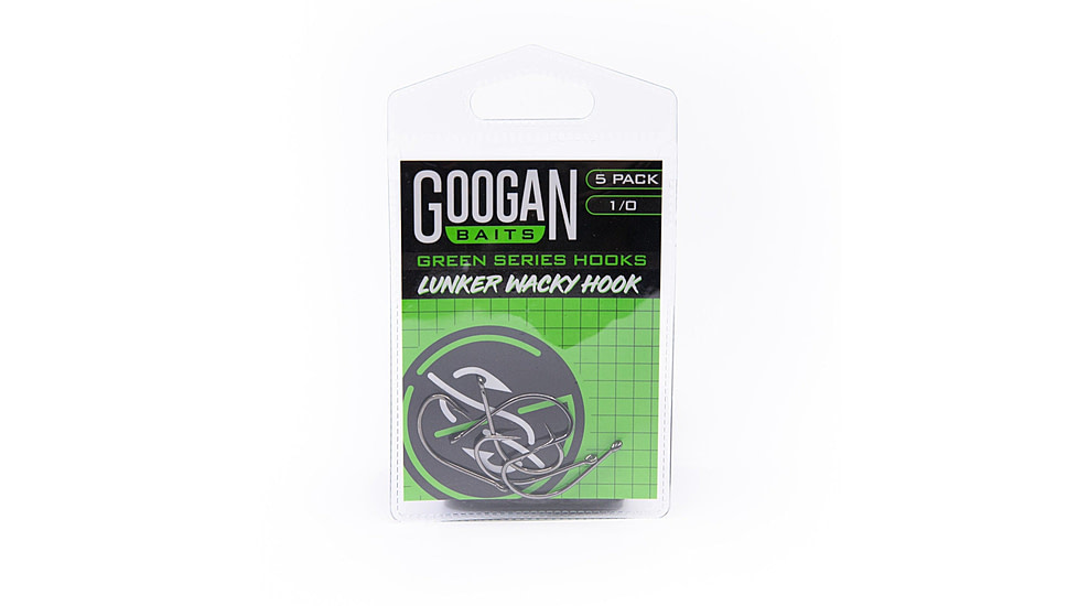 Googan Squad Green Series Lunker Wacky Hook, 01, GLWH-01