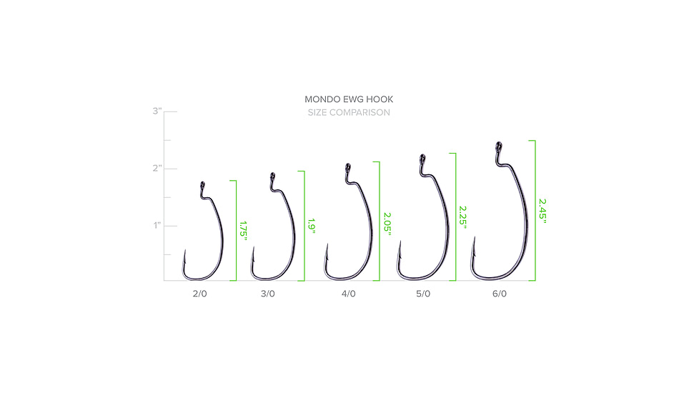 Googan Squad Green Series Mondo EWG Hook, 5/0, GMXWH-50