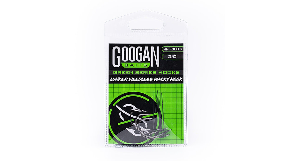 Googan Squad Green Series Lunker Weedless Wacky Hook, 1/0, GLWWH-10