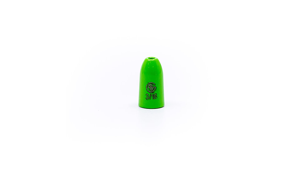 Googan Squad Green Series Tungsten Worm Weigths, Googan Green, 1/8oz, GTW-18-GG