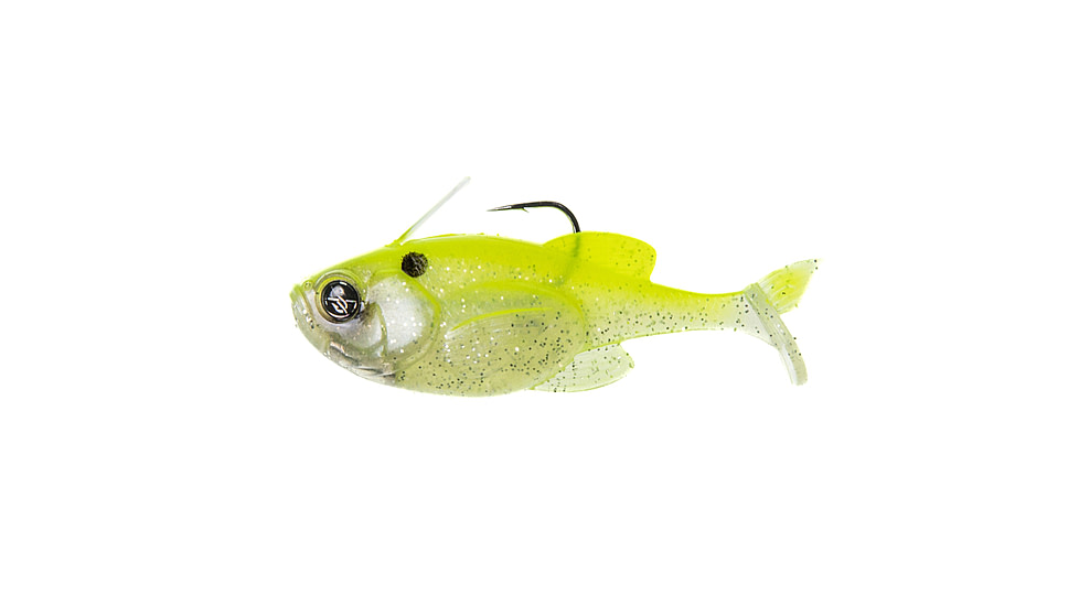 Googan Squad Guppy Swimbait, 3.8in, 1/4 oz, Chartreuse Pearl, GBG-3814-CHP
