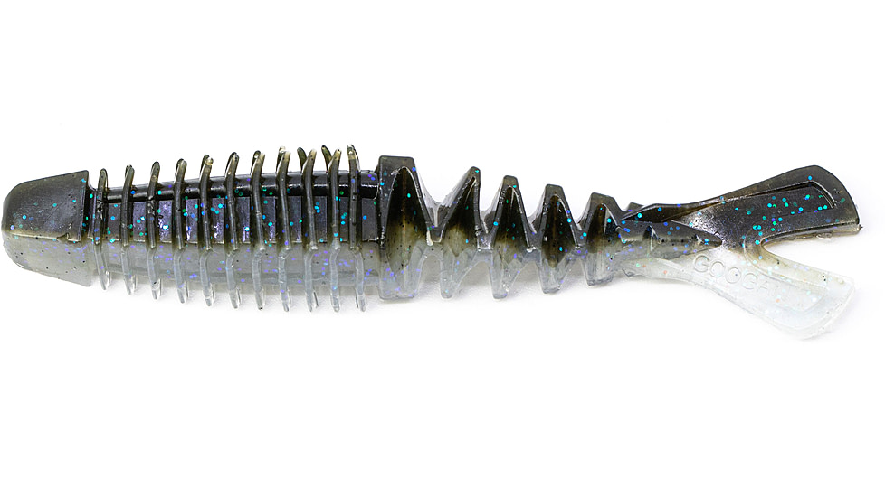 Googan Squad Happy Trailer, 4in, Electric Shad, GHT-ELS