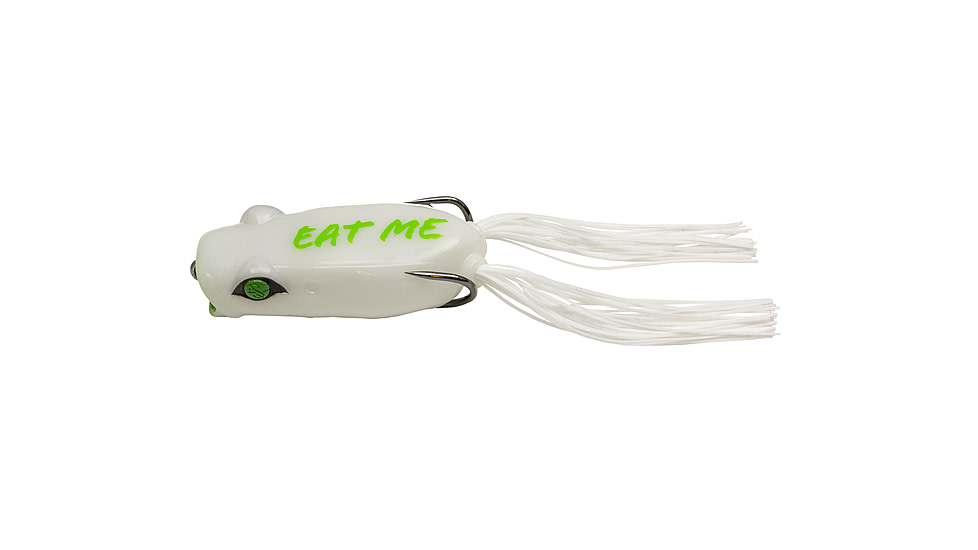 Googan Squad Poppin' Filthy Frog Hollow Body Bait, 2 1/2in, 5/8 oz, White, 10-50-GGS-10001G