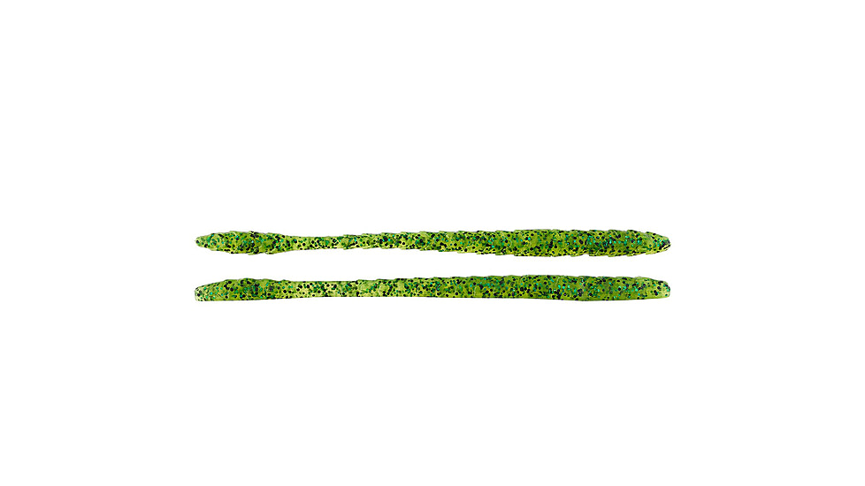 Googan Squad Slim Shake Worm, 6.5in, Chartreuse Pepper Green Fleck, GSS-CPG